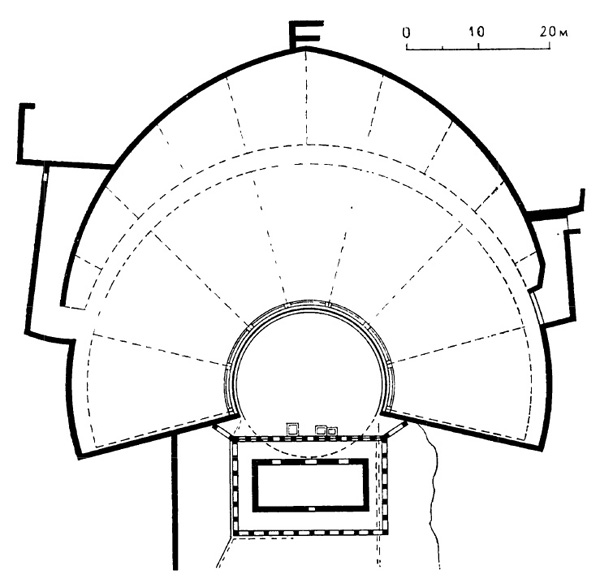 Архитектура Древней Греции. Остров Делос. Театр. План