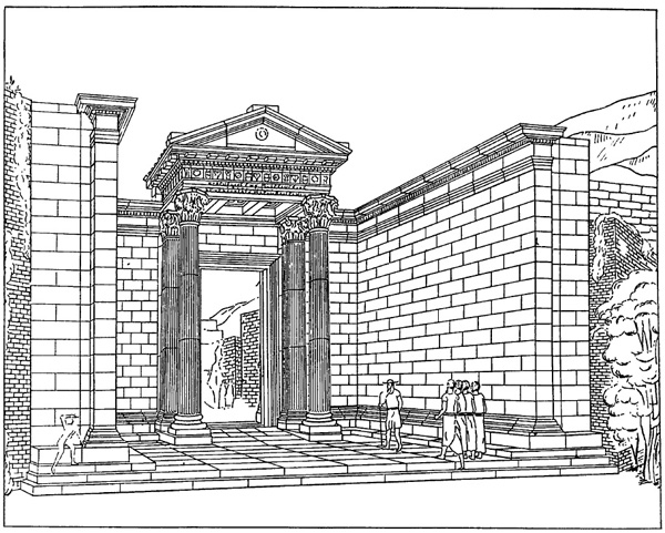 Архитектура Древней Греции. Элевсин. Пропилеи. Реконструкция
