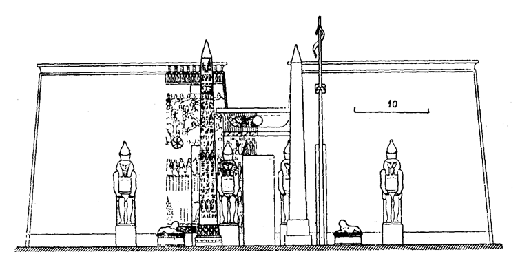 Храмы Древнего Египта. Передний двор и пилон