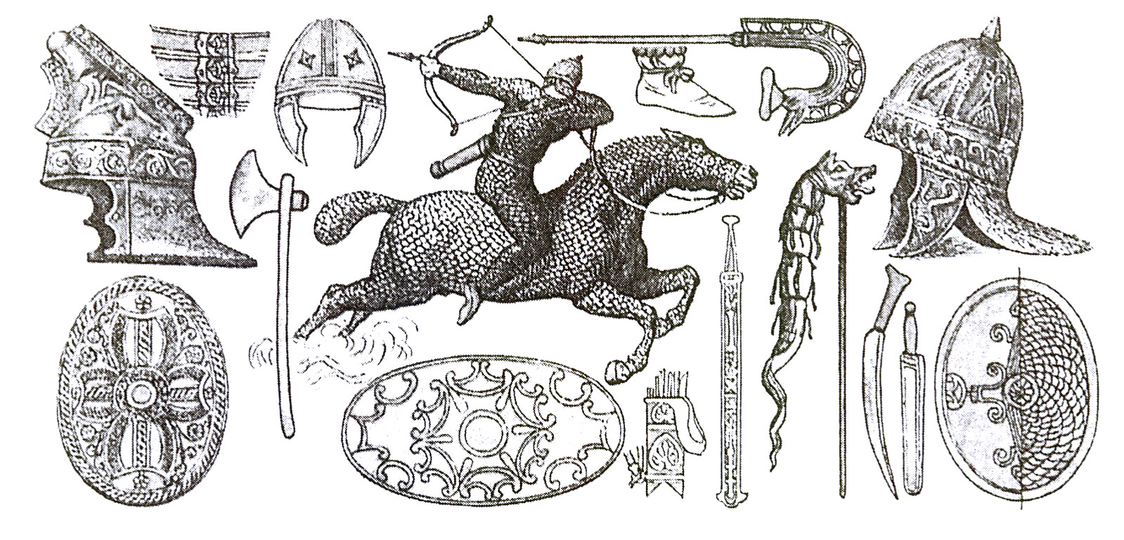 Сарматский конный воин и его боевое снаряжение