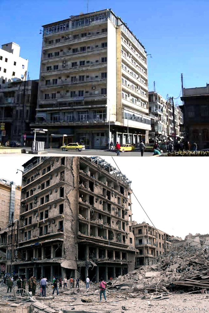 Фотографии до и после начала войны в Сирии 23
