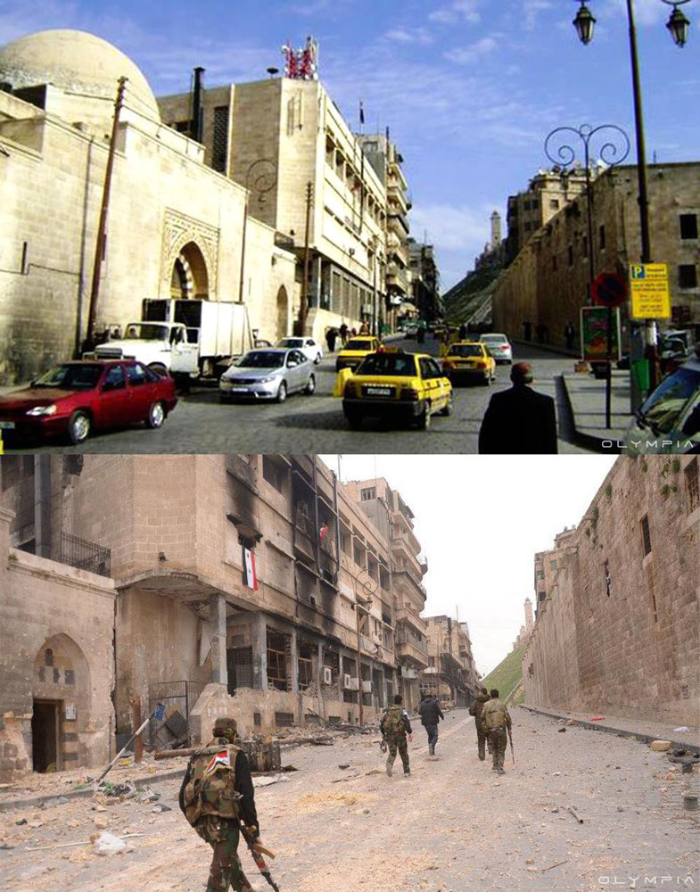 Фотографии до и после начала войны в Сирии 5