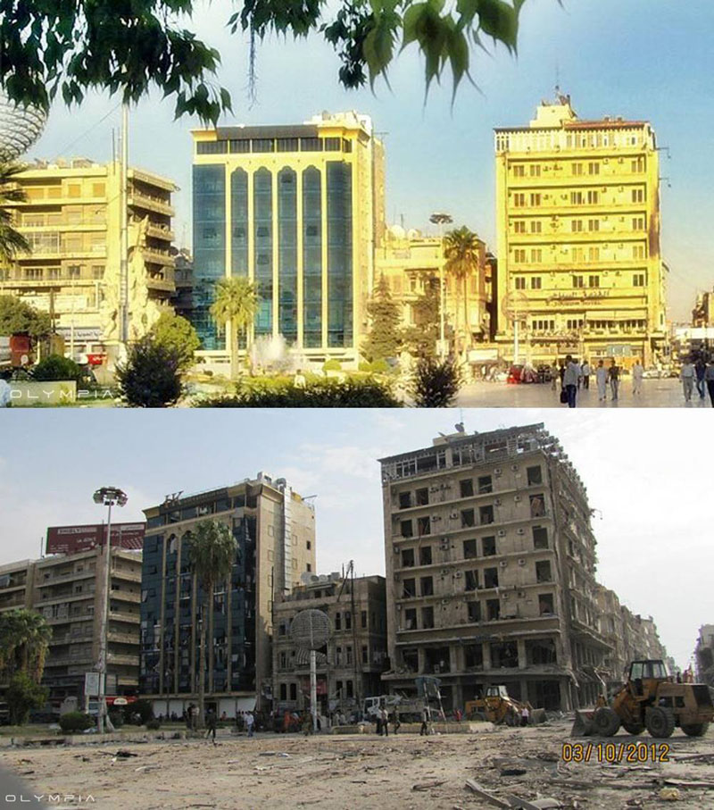 Фотографии до и после начала войны в Сирии 7