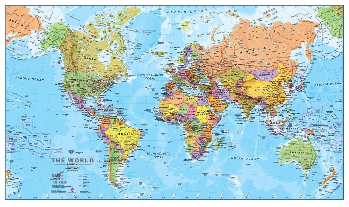 2. Карта мира для Европы австралия, в мире, карты, китай, сша, факты, чили, юар