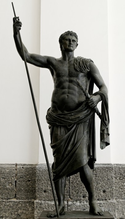 Неизвестный автор. Статуя Август из Геркуланеума. 1 в. Бронза. Национальный археологический музей, Неаполь.