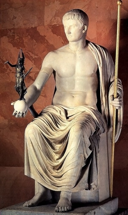  Неизвестный автор. Октавиан Август в виде Юпитера. 1 в. н.э. Государственный Эрмитаж, Санкт-Петербург.