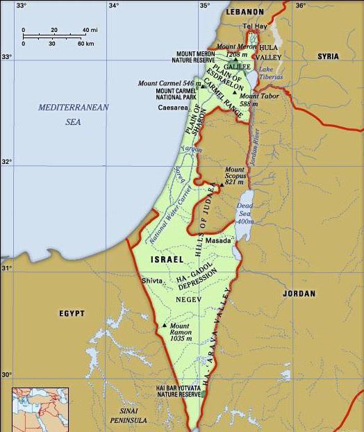 географическое положение Израиля