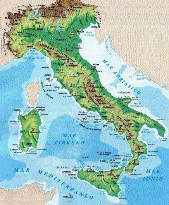 природные ресурсы Италии