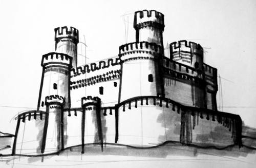 Замок рисунок.