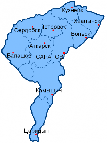 Уезды Саратовской губернии