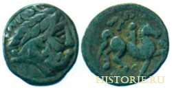 Монета с изображением кельтского правителя.