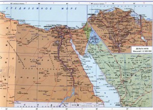 Подробная карта Египта