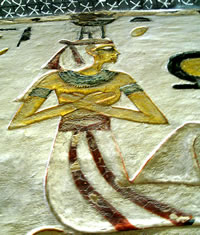 Рельеф с изображением Нефтиды. Могила фараона XIX династии Рамзеса III. Долина королей, КV.11 