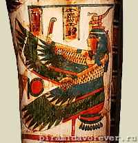 Изображение Селкет на саркофаге мумии Djedmaatesankh. XXII династия. Храм Амона в Фивах