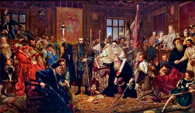 «Люблинская уния» (1869), картина польского художника Яна Матейки