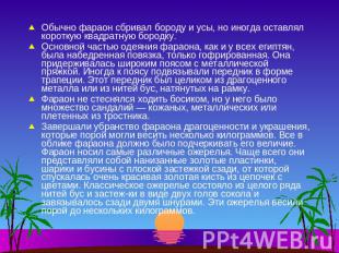 Обычно фараон сбривал бороду и усы, но иногда оставлял короткую квадратную бород