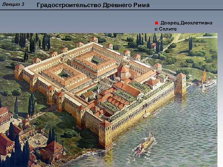 Лекция 3 Градостроительство Древнего Рима Дворец Диоклетиана в Сплите 