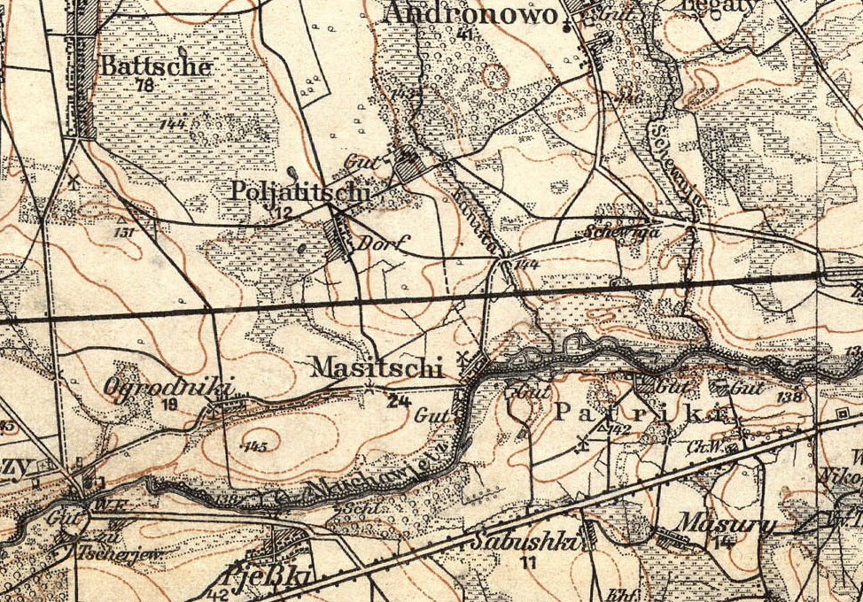 Карта шуберта орловской области трехверстовки с привязкой