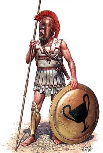 греческий гоплит 5-4 в. до н.э.