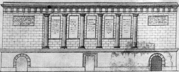 Архитектура Древнего Рима. Рим. Гробница Сципионов на Аппиевой дороге. III в. до н. э. Реконструкция фасада