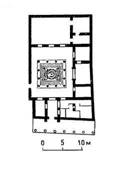 Архитектура Древней Греции. Делос. Дом Дельфина. План