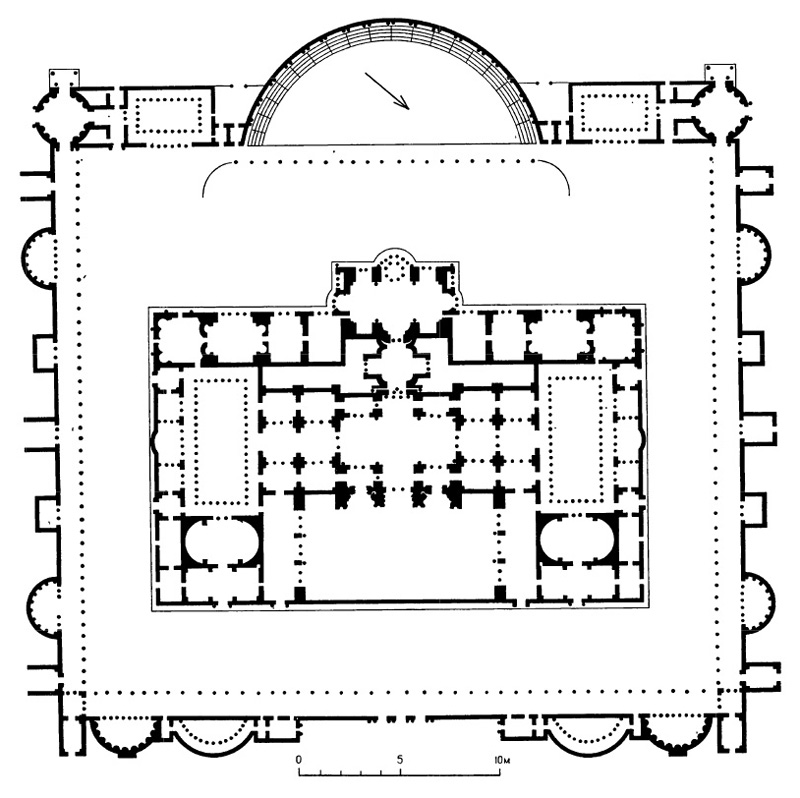 Архитектура Древнего Рима. Рим. Термы Диоклетиана. Генеральный план