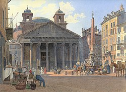 Jakob Alt - Das Pantheon und die Piazza della Rotonda in Rom - 1836.jpg