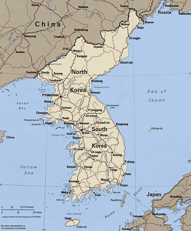 ​Карта Кореи – «сидящий заяц», разрезанный пополам границей - Средневековая Корея: феномен разделённости | Военно-исторический портал Warspot.ru
