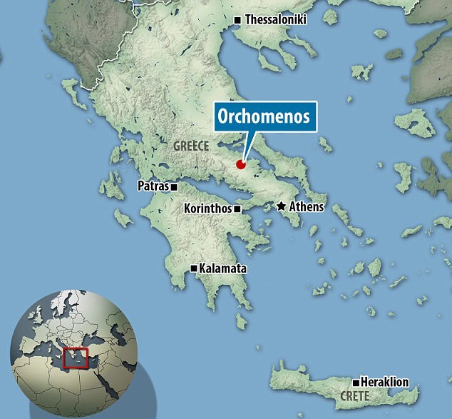 ​Место раскопок на карте Греции ap.org - Древний воин с женскими драгоценностями | Warspot.ru