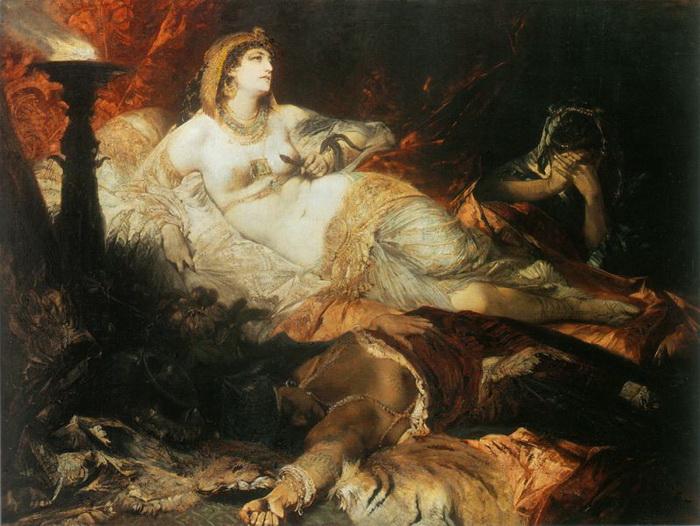 Смерть Клеопатры. Ганс Макарт, 1875 год