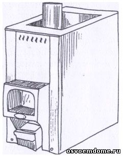 Современная печь из металла