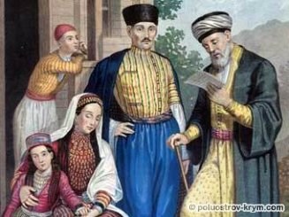 Крымские татары в национальных костюмах