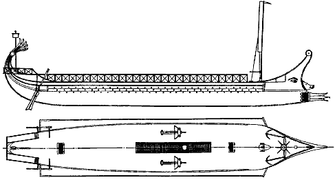 Пентера (квинкверема). Кликните, чтобы увидеть цветную иллюстрацию