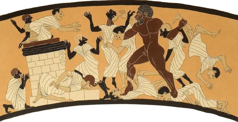 Геракл убивает Бусириса