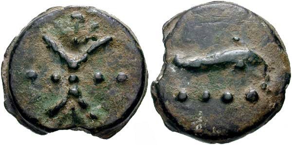 Монета Древнего Рима - триенс