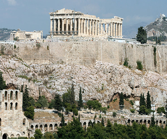 Акрополь в Афинах вид с юга