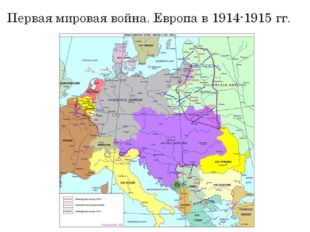 Первая мировая война. Европа в 1914-1915 гг. 