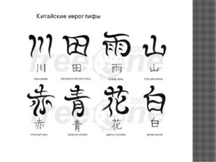 Китайские иероглифы 