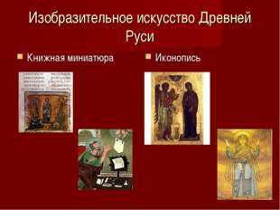 Изобразительное искусство Древней Руси Книжная миниатюра Иконопись 