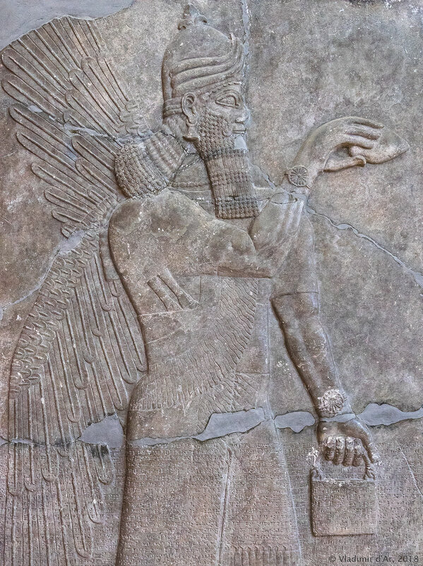 Рельеф из северо-западной части дворца царя Ашшурнасирпала II в Кальху (современный Нимруд).