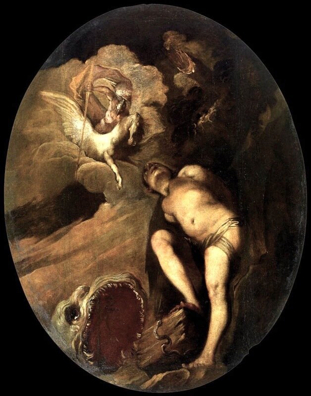 Персей, освобождающий Андромеду, Франческо Маффеи, 1657-58 гг.Венеция, собрание венецианского сеттеченто, дворец Редзонико