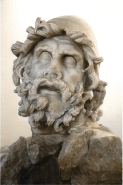Голова мраморной статуи Одиссея,II век до н. э.
