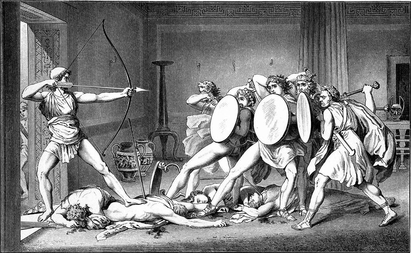 Густав Шваб, Одиссей, убивающий женихов