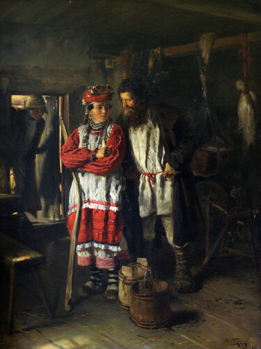 Картина Владимира Егоровича Маковского &quot;Свекор&quot;, 1888 г.