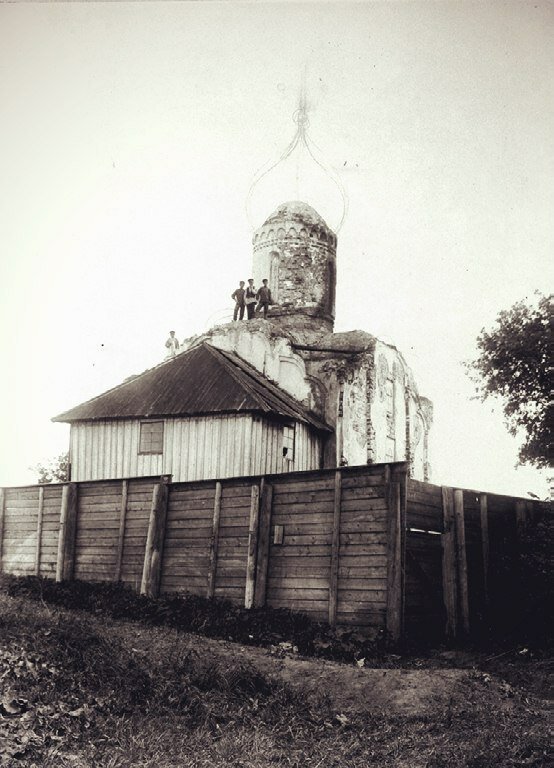 Церковь Двенадцати Апостолов. Вид с юго-запада после пожара 1905 г.
