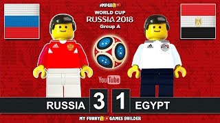 Russia vs Egypt 3-1 • World Cup 2018 (19/06/2018) All Goals Highlights Lego Football