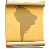 Бумага Свиток с Южной Америкой | Векторный клипарт