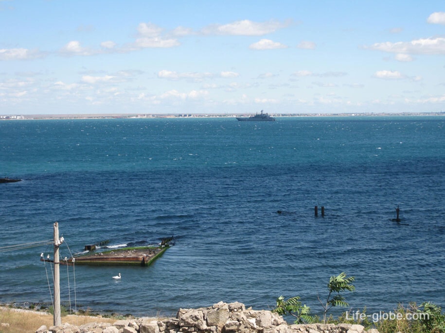 Черное море, вид из Старого горда в Феодосии