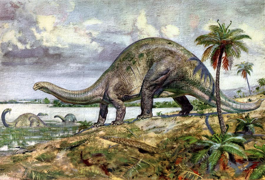 доисторические животные Бронтозавр