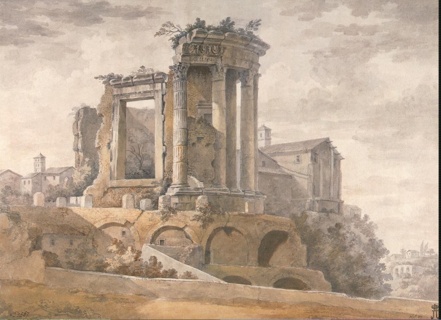 Clerisseau Charles-Louis - Temple of the Sibyl in Tivoli - OR-2567
